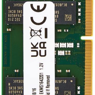 Kingston 16GB DDR4 3200Mhz Non ECC Laptop Memory SODIMM CL 22 (KVR32S22D8/16)