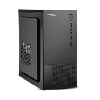 FRONTECH Mystic Silver Series Cabinet/Computer Case with HD Audio | ATX/Mini ATX Compatible | 2 Front USB - 2.0 | Ideal for Home/Office/Gaming (FT-4279, Black)