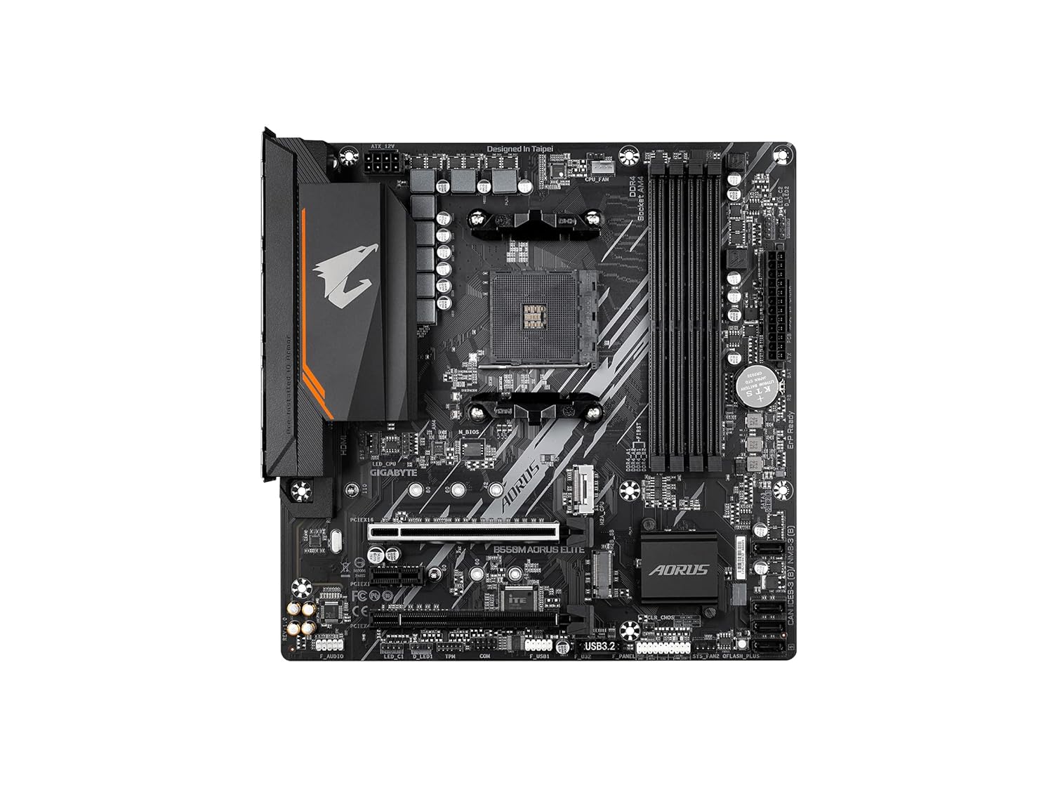 GIGABYTE B550M AORUS Elite (AM4/ AMD/ B550/ Micro-ATX/ DDR4/ Dual M.2/ PCIe 4.0/ Realtek GbE LAN/Gaming Motherboard)