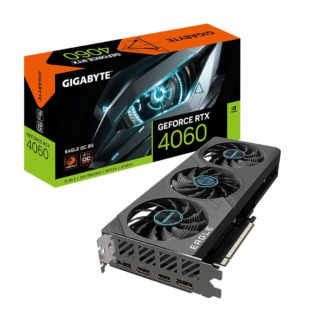 GIGABYTE Geforce RTX 4060 Eagle Oc 8G Graphics Card, 3X Windforce Fans, 8Gb 128-Bit Gddr6, Gv-N4060Eagle Oc-8Gd Video Card