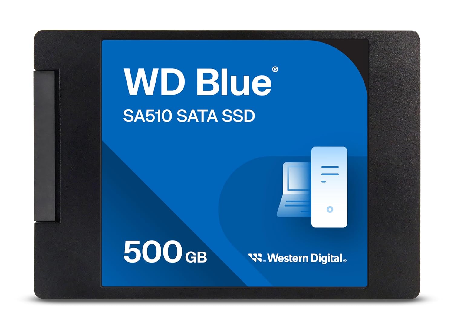 Western Digital WD Blue SA510 SATA 500GB, Up to 560MB/s, 2.5 Inch/7 mm, 5Y Warranty, Internal Solid State Drive (SSD) (WDS500G3B0A)